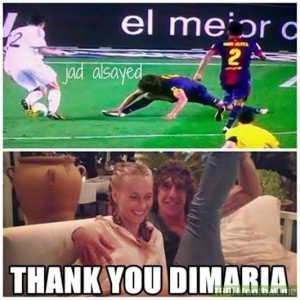 Angel Di Maria Vs Carles Puyol !