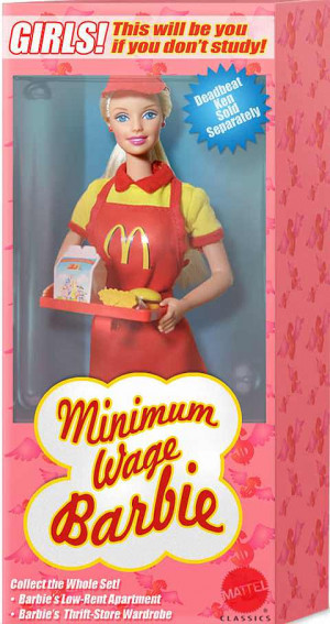 Minimum Wage Barbie Doll