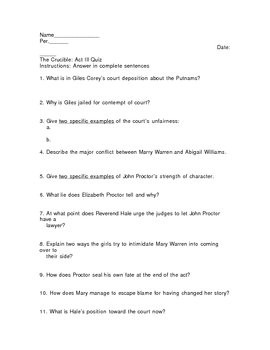 with the to danfohere are The Crucible Act Two Quiz. The Crucible Act ...