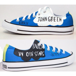 The Fault In Our Stars Handpainted Converse Shoes with Quotes