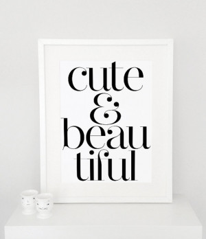 cute and beautiful love quote poster print, Typography Posters, Home ...