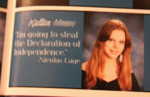 Selection of funny yearbook quotes.