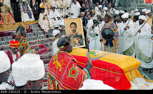 The re-burial of emperor Haile Selassie, 25 years after his death