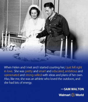 Sam and Helen Walton were married on Valentine's Day.