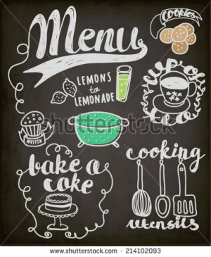 Themed Around Food and Drink - Hand drawn vignettes related to food ...