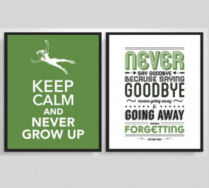 Peter Pan Printable Poster Typography Print Quote by POSTERED, $8 ...