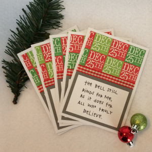 Christmas Polar Express Quote blank cards (set of 5, with envelopes)
