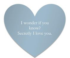 Secretly... I'm falling in love with you More