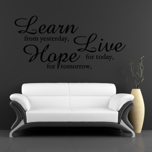 tweet learn live hope wall quote wall stickers from abode wall art