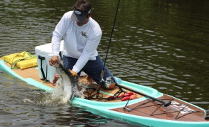 Fishing off a Stand Up Paddle Board