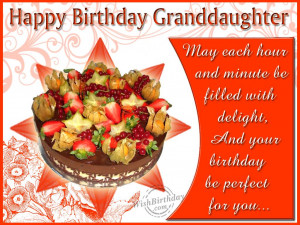 Granddaughter Birthday Quotes Wishing happy birthday to a