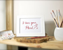 Card Love Quote Valentine's Day - Hand Lettered - Handpainted Cotman ...