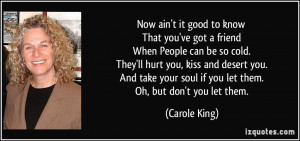 Cold People Quotes More carole king quotes