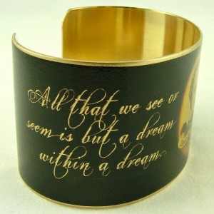 Edgar Allan Poe Literary Quote Cuff 'Sleep those by JezebelCharms, $40 ...