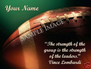 ... Super Bowl theme, I found this Vince Lombardi quote on my hotel key