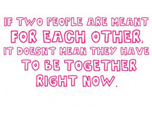If two people are meant for each other