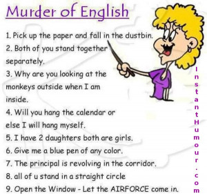 Murder of English - Funny Picture Jokes