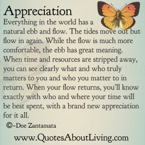 Appreciation - Ebb and Flow