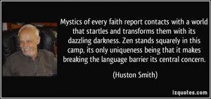 faith report contacts with a world that startles and transforms them ...