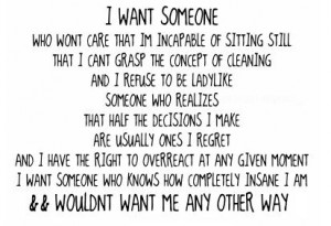 want someone
