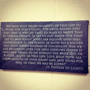 Quote from St. Therese of Lisieux