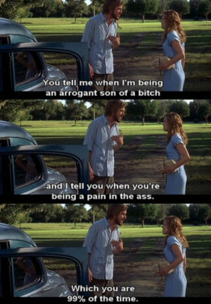The notebook LOL, that quote is SO us. We have told each other shit ...