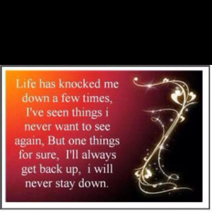 Pick yourself up; dust yourself off...