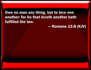 Romans 13:8 Bible Verse Slides
