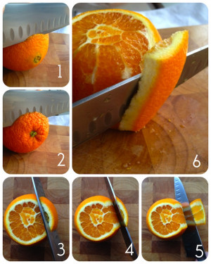 ... orange or grapefruit use your chef s knife to peel away the peel and