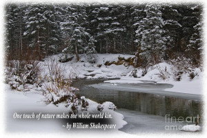 Snow By The Riverside Shakespeare Quote Photograph