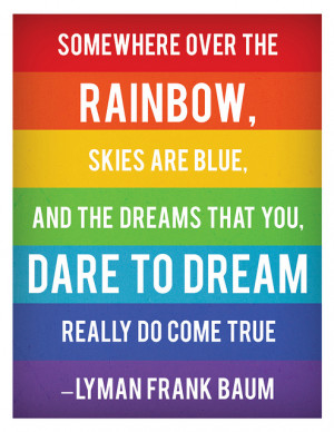 Somewhere Over The Rainbow Printable Quote