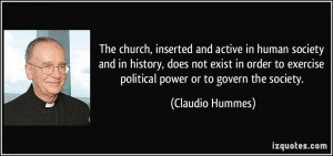 The church, inserted and active in human society and in history, does ...