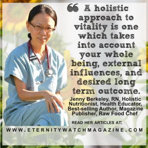 Jenny's Holistic Health Quote #LFC2013 Presenter.