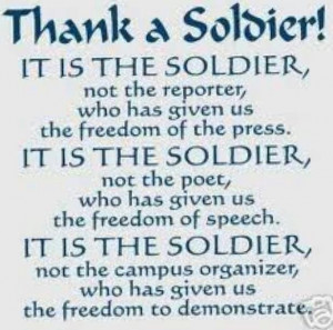 thank a soldier quote