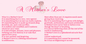 Mother's Love : Beautiful Message