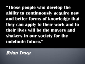 Brian Tracy quote about continuous learning