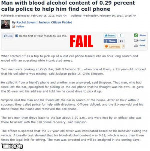 Drunk Dialing FAIL