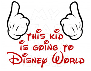 Mickey hand pointing ~ This kid is going to Disney World ~ INSTANT ...