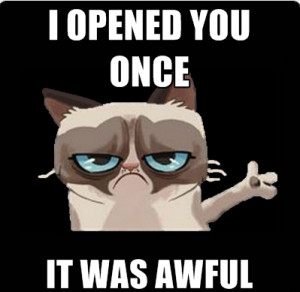 Grumpy cat wal... I ...
