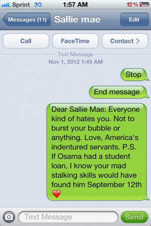 Love letter to Sallie Mae