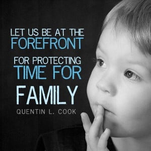 Protect family time...stop the glorification of busy. The act of ...