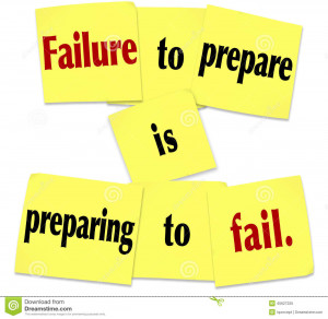 Failure to Prepare is Preparing to Fail words in a saying or quote on ...