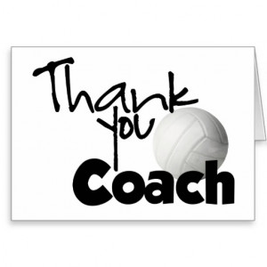 Thank You Coach, Volleyball Greeting Card