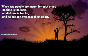 when two people are meant for each other, no time is too long, no ...