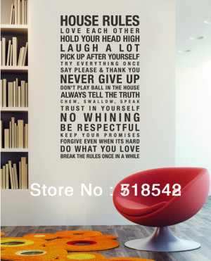 DHLFree-Shipping-Hot-Selling-HOUSE-RULES-English-Vinyl-Wall-Decals ...