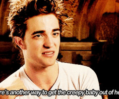 Robert Pattinson Quote (About bella, creepy baby, edward, interview ...