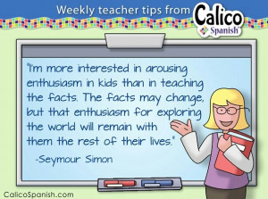 great quote from Seymour Simon about the real goal a teacher has ...