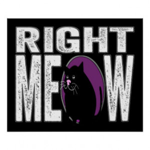Right MEOW! Funny Kitty Cat Language Poster