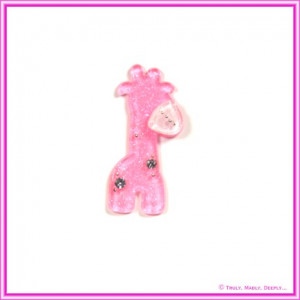 Accessories Shapes Shape Giraffe Glitter & Diamante Pink 10Pck