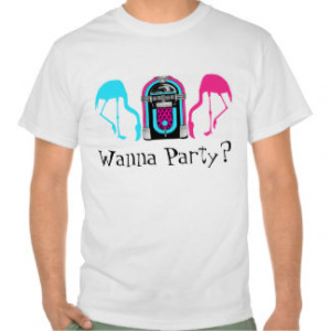 Funny Flamingo Jukebox Old School Party T-shirt
